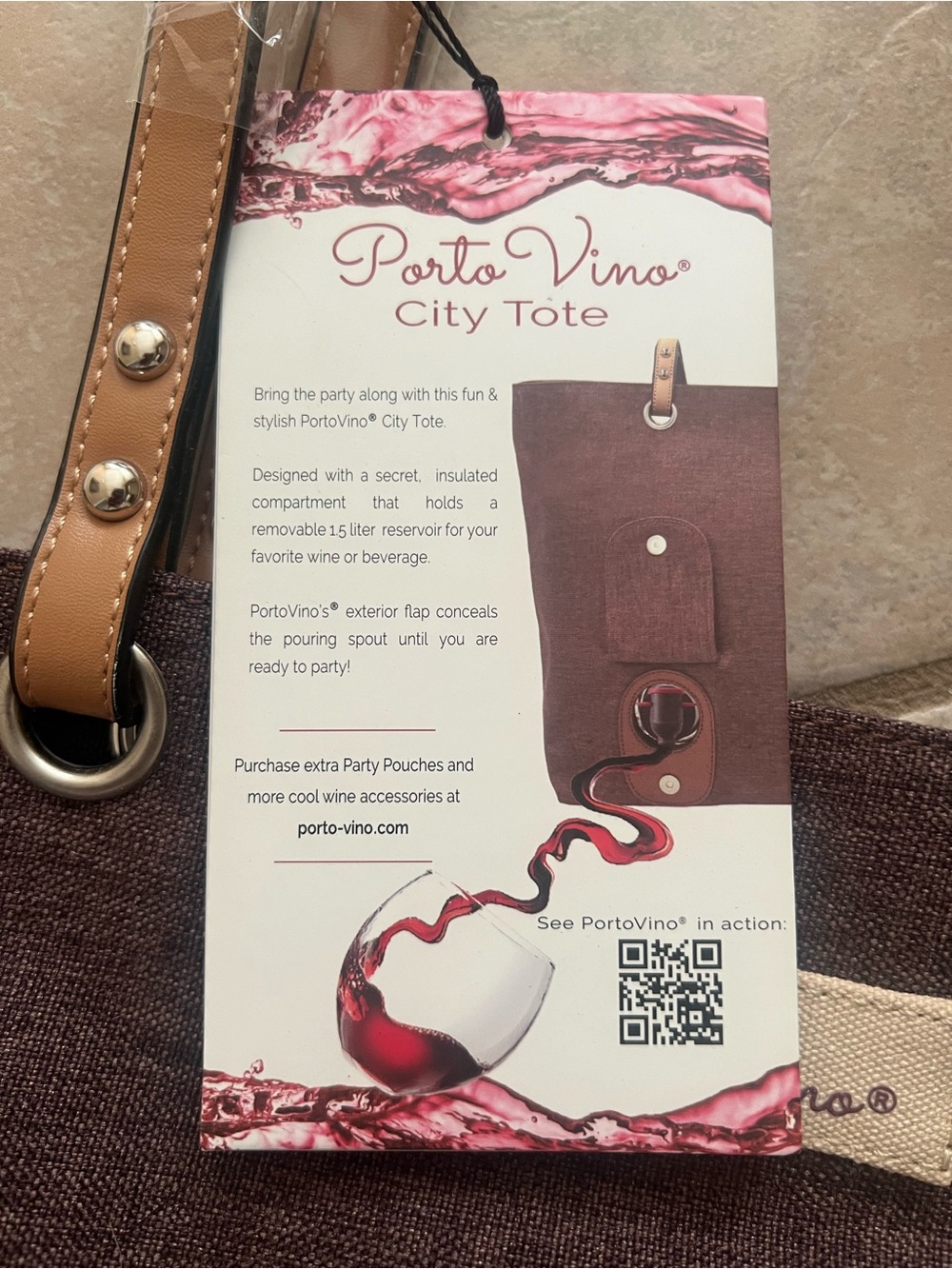 Porto Vino Wine Bag - NWT - Picture 3 of 13